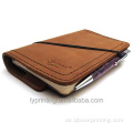 Hochwertiges PU Leder Notebook Geschenk Notebook Leder Diary Book Druck